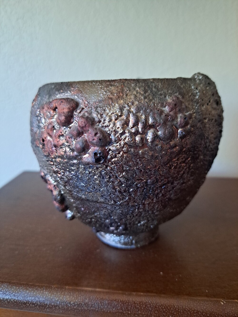 Raku Studio Pottery Vase- Cup- Tea Bowl. Signed